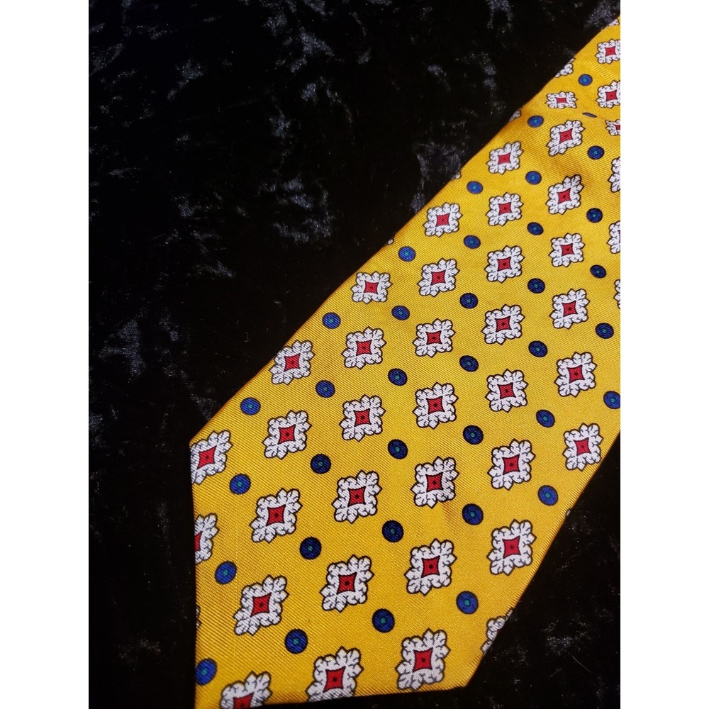 Rooster Signature Neck Tie Geometric Polka Dot Orange Blue Red Career‎ Wear